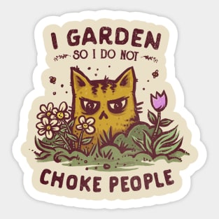 Kitten Gardener Sticker